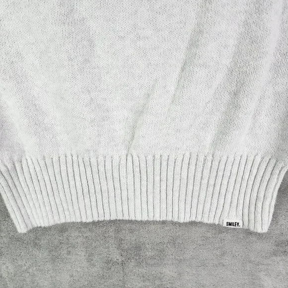 Womens White Red American Eagle Knit Sweater Retro Mock Neck Long Sleeve Size M - Picture 3 of 12